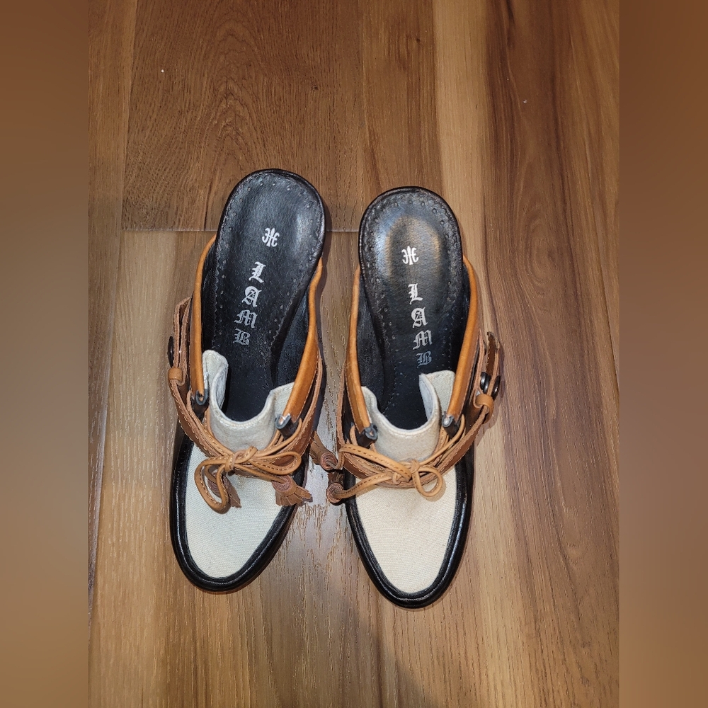 L.A.M.B. Euclid Gwen Stefani Wedge Heel Platform Clog 7.5
